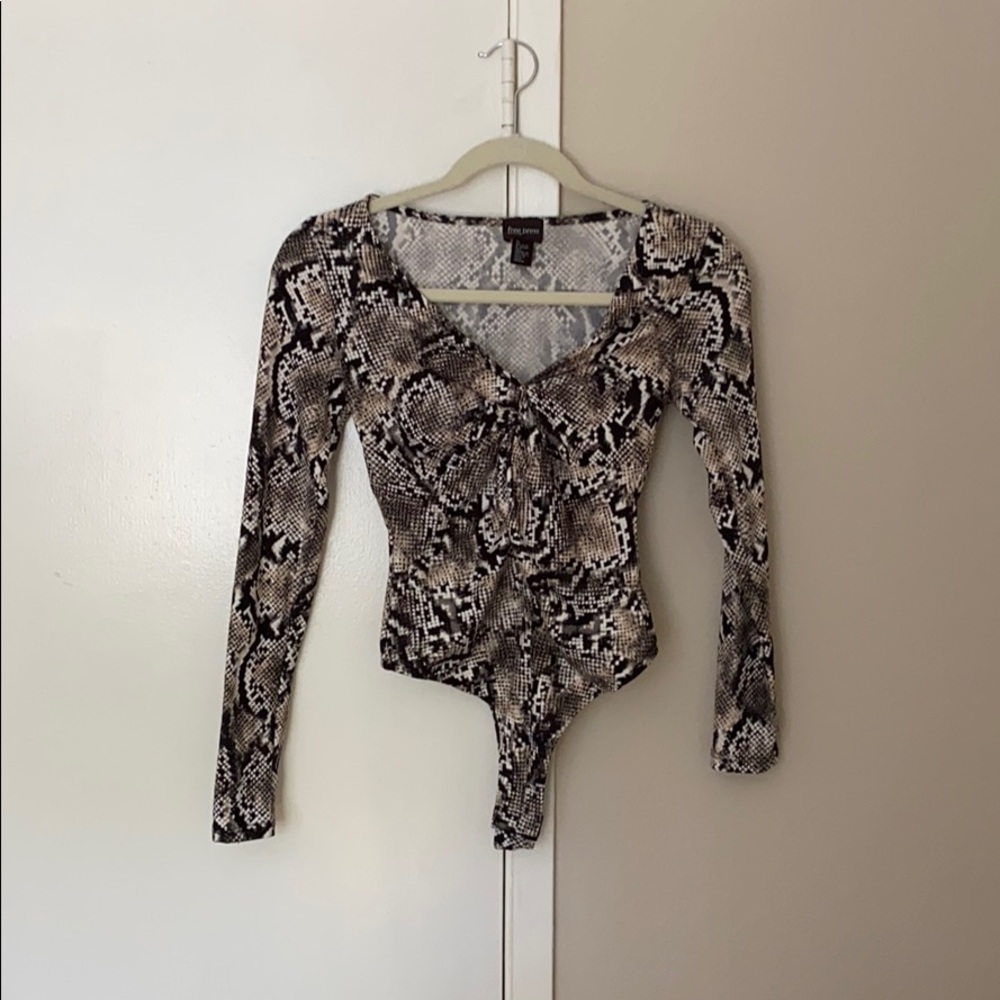 NWOT snakeskin free press bodysuit